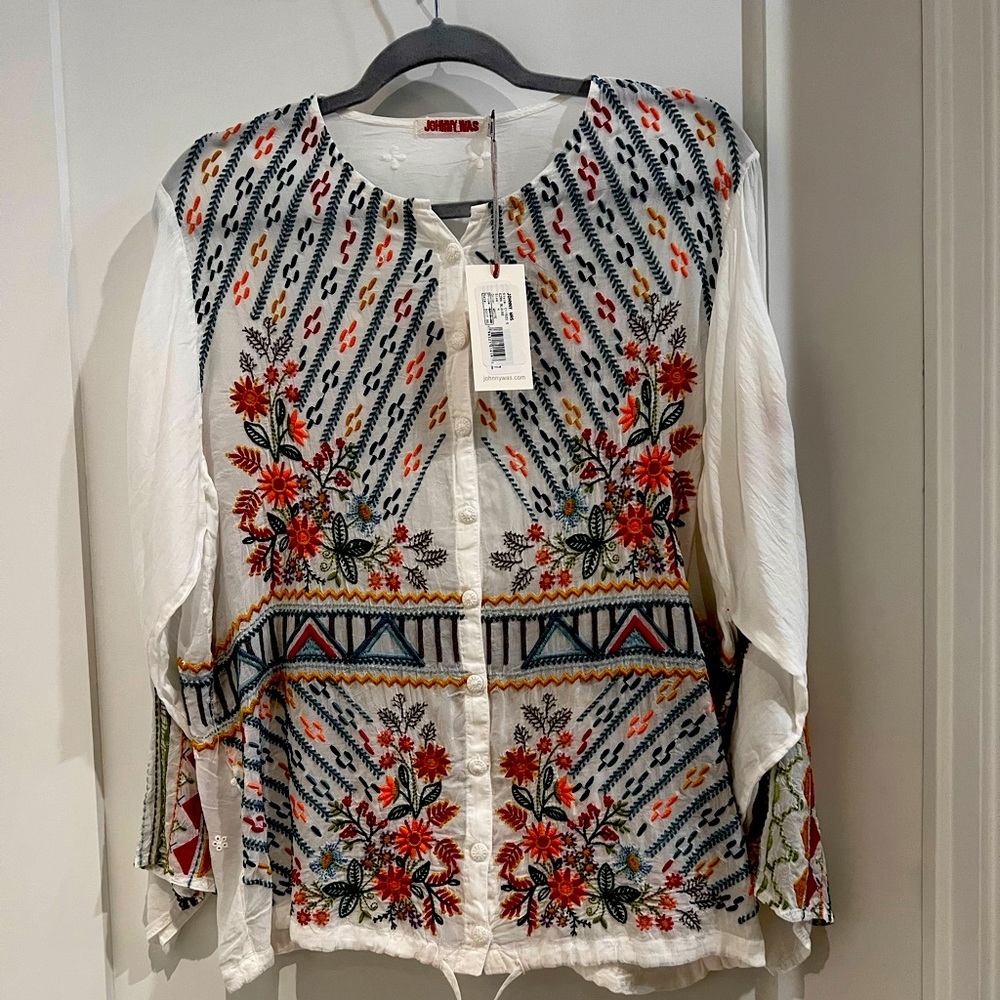 Johnny Was Ezra Blouse NWT size M